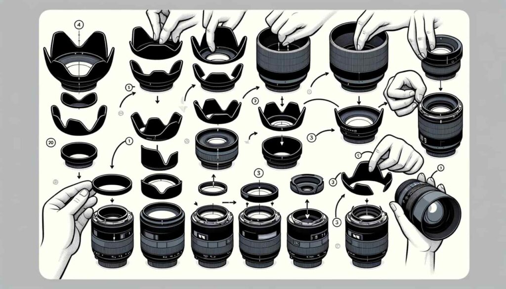 レンズフードの形状と取り付け方法